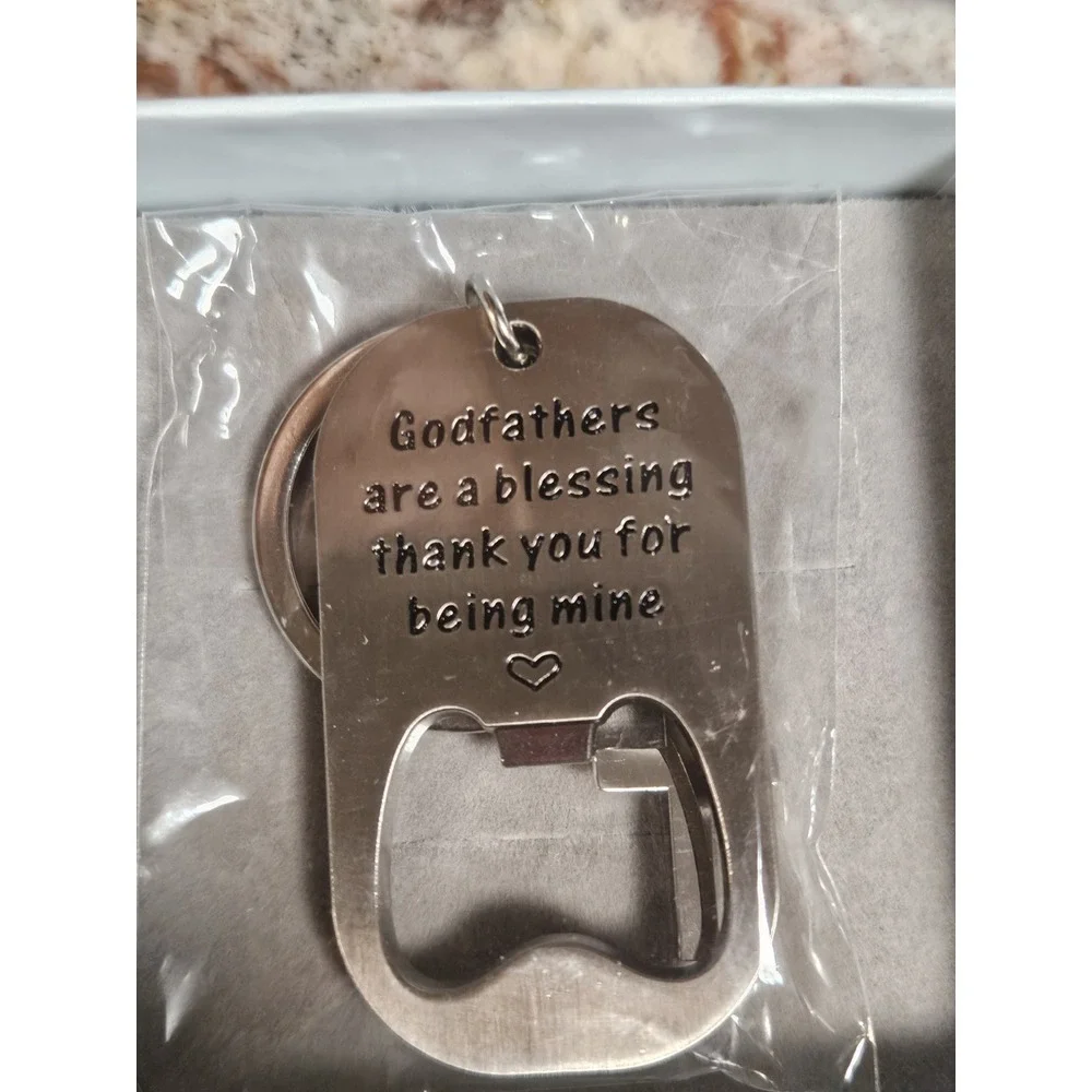 New Godfather Key‎ Ring  Blessings  Baptism Gift